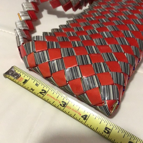 Recycled “Wrapper” Shoulder Bag-Red&Black-EUC - Picture 11 of 14